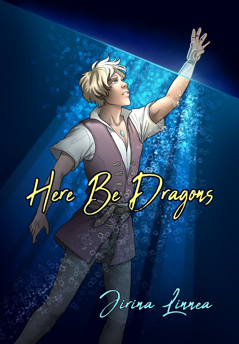 ErithEl's tweet image. Cover design for the book I'm writing.
#herebedragons #originalcharacter #originalartwork #writing #coverart