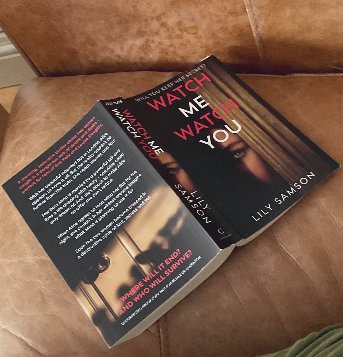 Years Of Reading Selfishly (@yearsofreading) on Twitter photo When you tell yourself you are only going to read a chapter and find yourself on page 96!
Am really loving #WatchMeWatchYou so far <a href="/LilySamsonbooks/">Lily Samson</a>
It’s out tomorrow from <a href="/centurybooksuk/">Century Publishing</a> and it would be the perfect weekend read!
Thank you so much to <a href="/HanaSparkes/">Hana</a> for my copy. When you tell yourself you are only going to read a chapter and find yourself on page 96!
Am really loving #WatchMeWatchYou so far <a href="/LilySamsonbooks/">Lily Samson</a>
It’s out tomorrow from <a href="/centurybooksuk/">Century Publishing</a> and it would be the perfect weekend read!
Thank you so much to <a href="/HanaSparkes/">Hana</a> for my copy.