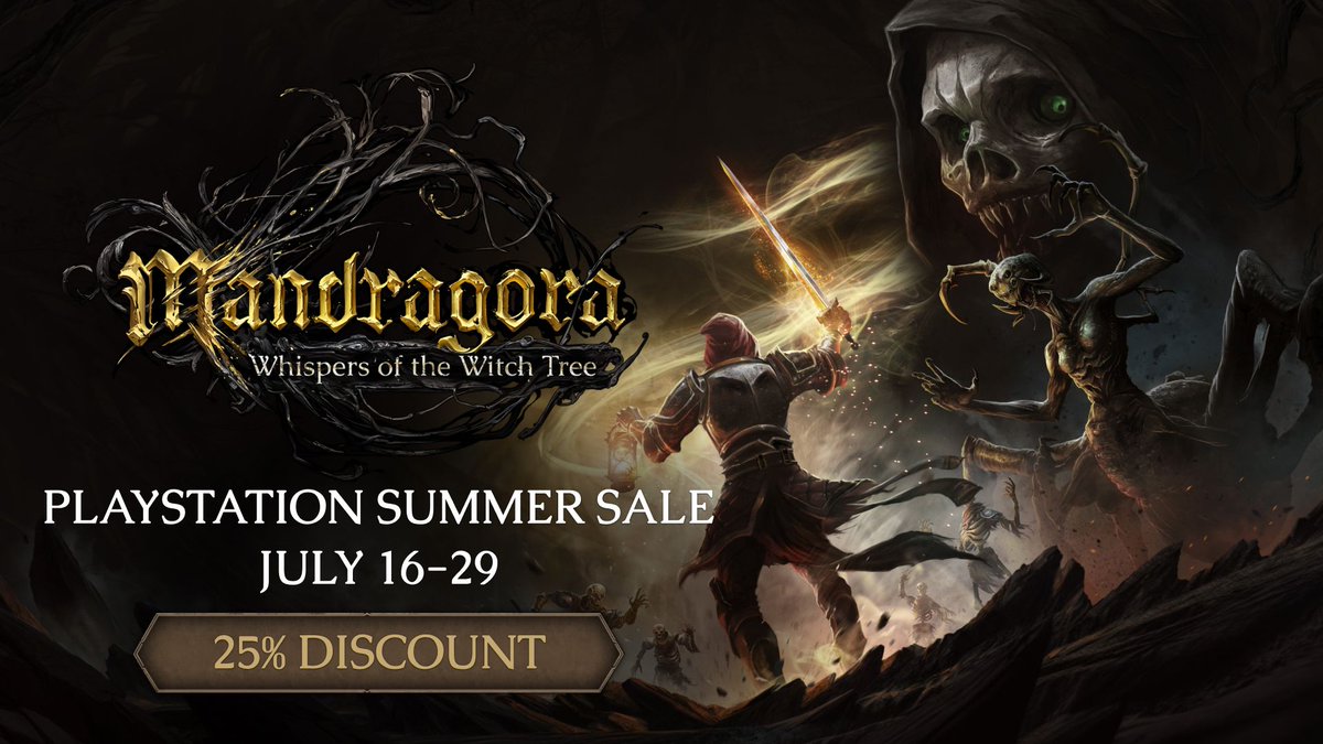 MandragoraGame's tweet image. Mandragora: Whispers of the Witch tree is now 25% off on the #Playstation Summer Sale.
Jump into the world of Faelduum today!
▶️ store.playstation.com/concept/100047…