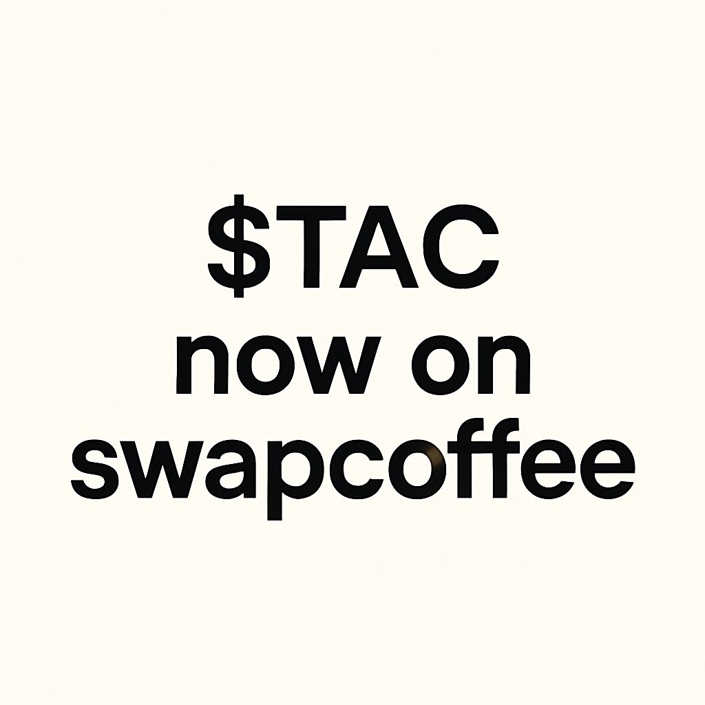 PreshGold meshchain.Ai (@preshgold226) on Twitter photo I Just tried swapping $TAC on <a href="/swap_coffee_ton/">swap.coffee</a>. I had a nice experience. It's smooth as expected ☕
If you haven’t heard, <a href="/TacBuild/">TAC (🫰,✨️)</a> is making it insanely easy to bring EVM dApps into the TON + Telegram world (that’s 1B+ users ).
It’s like giving Ethereum devs a fast pass into I Just tried swapping $TAC on <a href="/swap_coffee_ton/">swap.coffee</a>. I had a nice experience. It's smooth as expected ☕
If you haven’t heard, <a href="/TacBuild/">TAC (🫰,✨️)</a> is making it insanely easy to bring EVM dApps into the TON + Telegram world (that’s 1B+ users ).
It’s like giving Ethereum devs a fast pass into