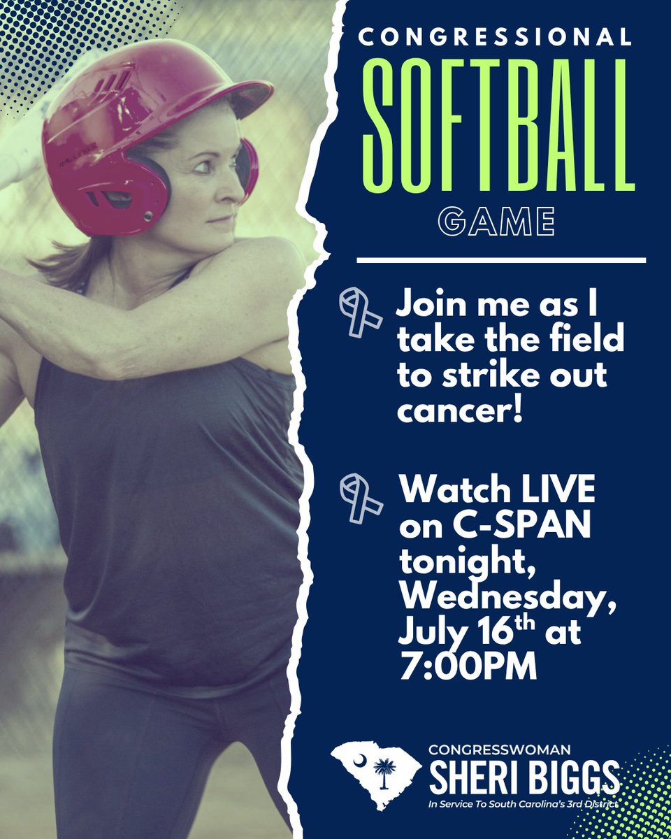 RepSheriBiggs's tweet image. Tonight, I’m taking the field in honor of my late friend Keri, whose faith and courage in the face of brain cancer continues to inspire me every day.
I’m proud to play in the Congressional Softball Game to help support all those who have been impacted by cancer across the…