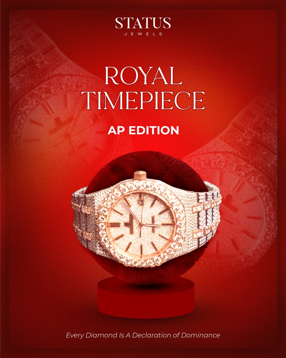 statusjewels's tweet photo. This isn’t just a watch.
It’s a crown for your wrist. 👑
Introducing the Royal Timepiece – AP Edition
Where luxury meets legacy.
#StatusJewels #APWatch #DiamondFlex #LuxuryDrip https://t.co/UYREUpkZH6