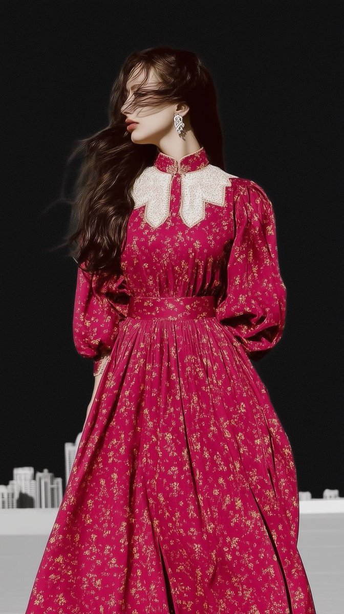 ▫️مساء الورد 🤍🌧️

▫️صممت أزياء بالذكاء الاصطناعي 
أقمشة حقيقية_  لنقوش تراثية من سدو وقماش شالكي وقماش سيفين ونخلة يجنن بستايل مودرن 🤍

▫️ترى عليها طلب عالي ولا يهمهم المودل ولا شكلها