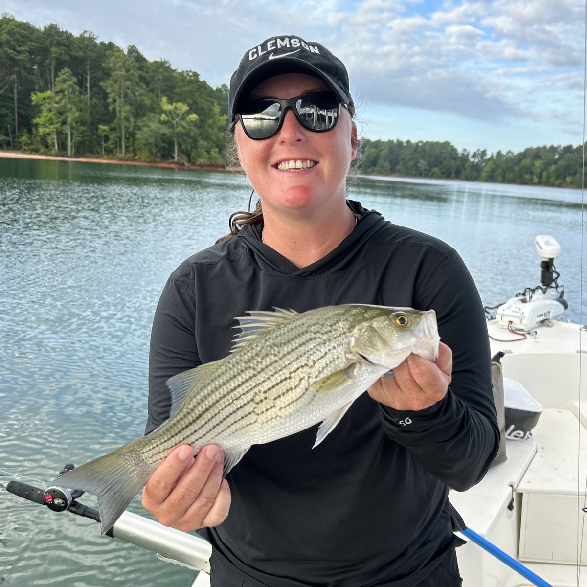 KatieRepole's tweet image. Clemson is a special place because of people like @TheHatDean! Thanks for a great morning out on the water!