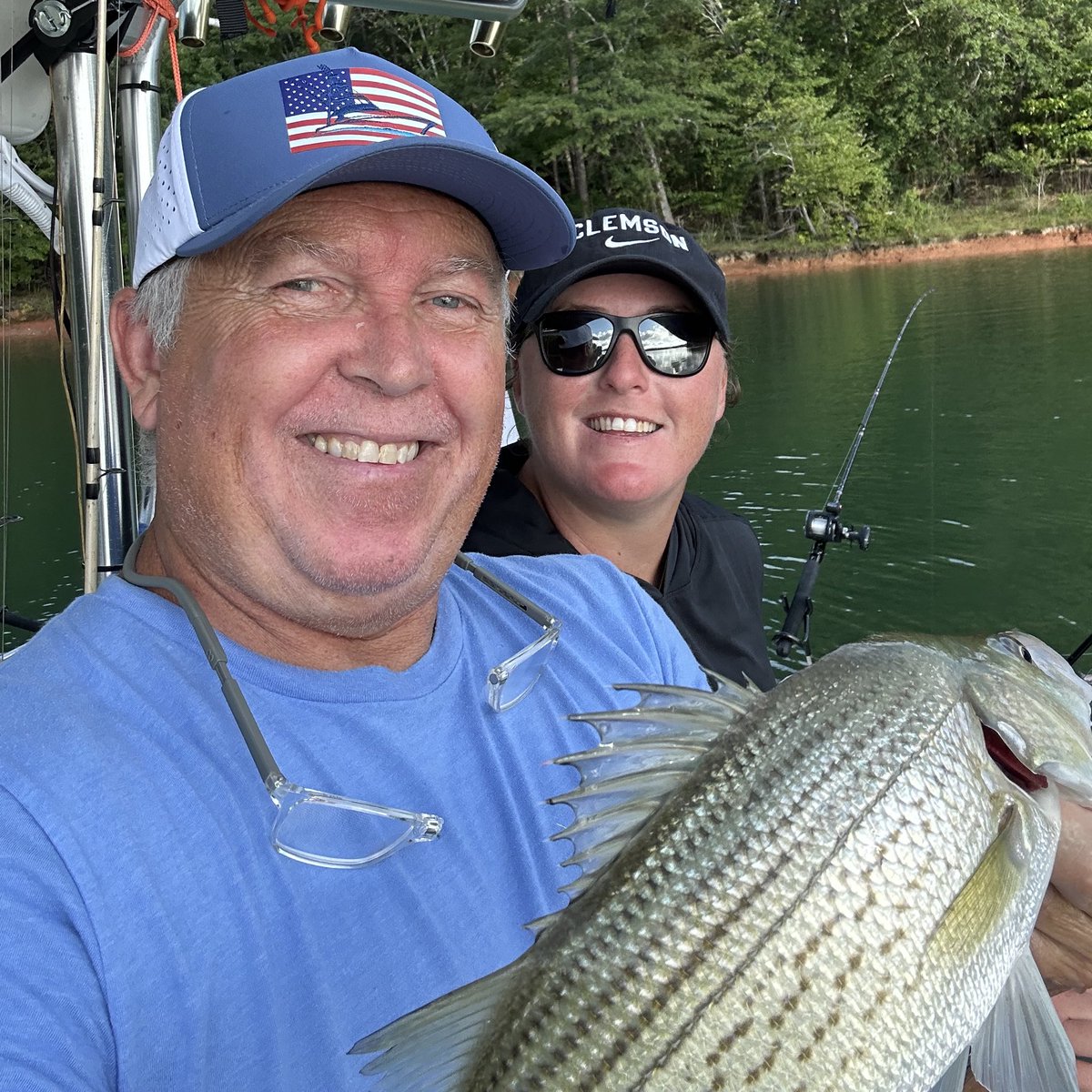 KatieRepole's tweet image. Clemson is a special place because of people like @TheHatDean! Thanks for a great morning out on the water!