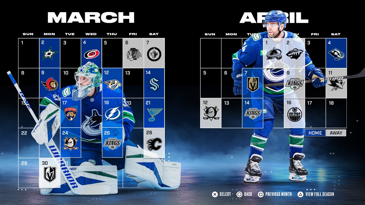 New game modes UNLOCKED! 🔓

See the complete 2025.26 #Canucks schedule now and explore this year's matchups!

FULL SCHEDULE | schedulerelease.canucks.com