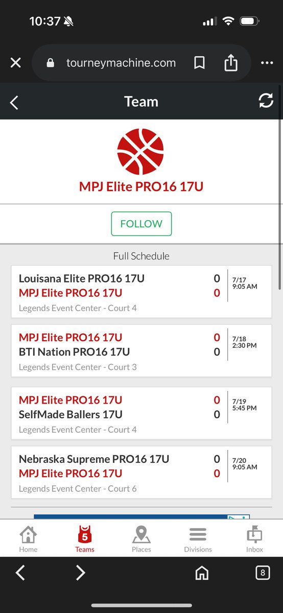 _brodyowen's tweet image. Here’s my schedule for the PRO16 finals this weekend in Texas! @MPJelite @Marquette_Hoops @cgh00ps