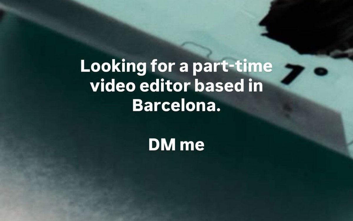 Looking for a video to editor (long-form and short-form) based in Barcelona. 

Busco editor en Barcelona para editar long-form y short-form en inglés.