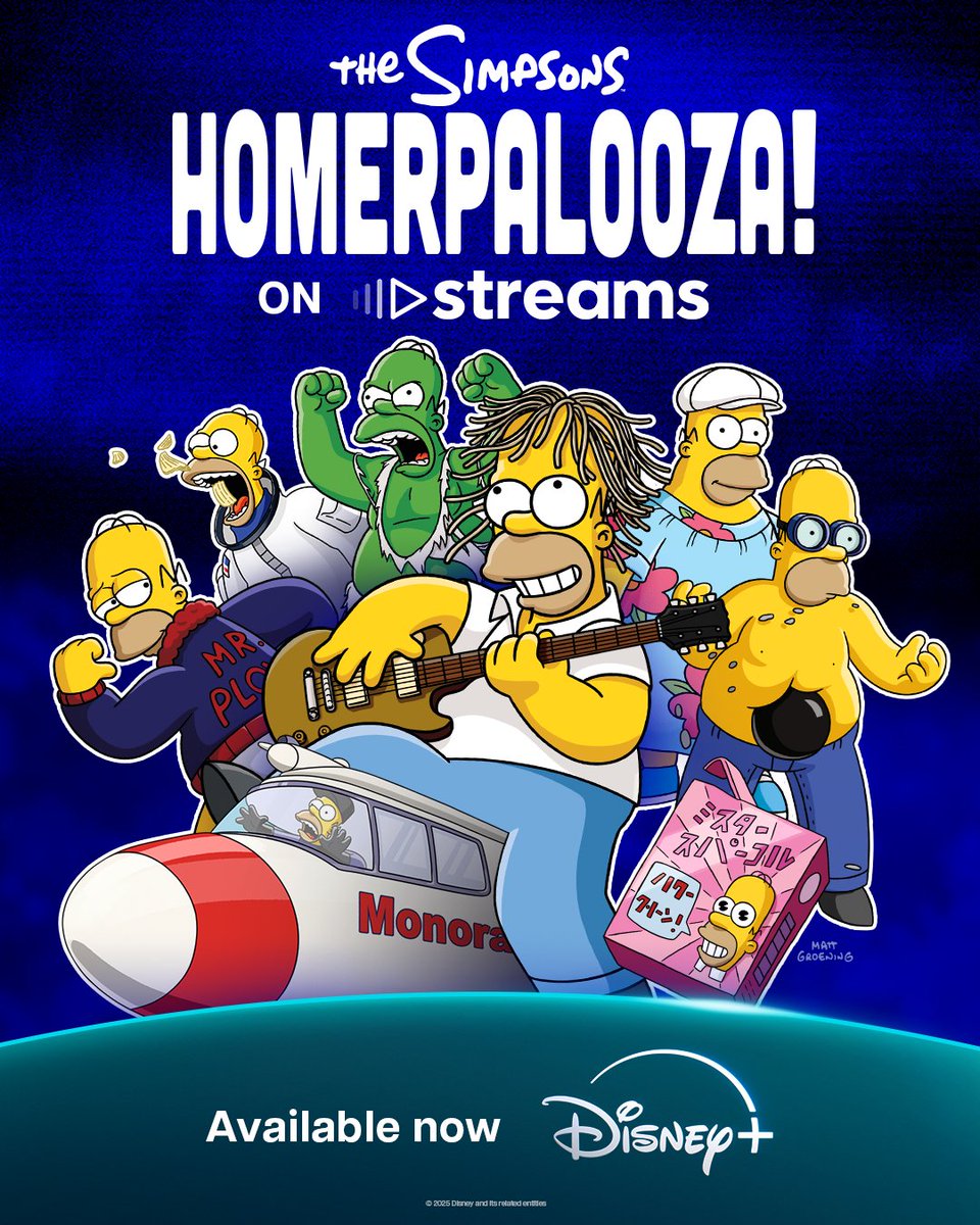 The man. The myth. The Springfield legend.

Homerpalooza! a nonstop stream of your favorite Homer episodes from The Simpsons is now available, exclusively on Disney+.