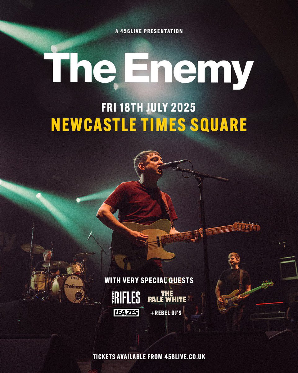 Back on home turf THIS FRIDAY with <a href="/theenemyband/">TheEnemy</a>.
Last tickets: bit.ly/TheEnemyNewcas…