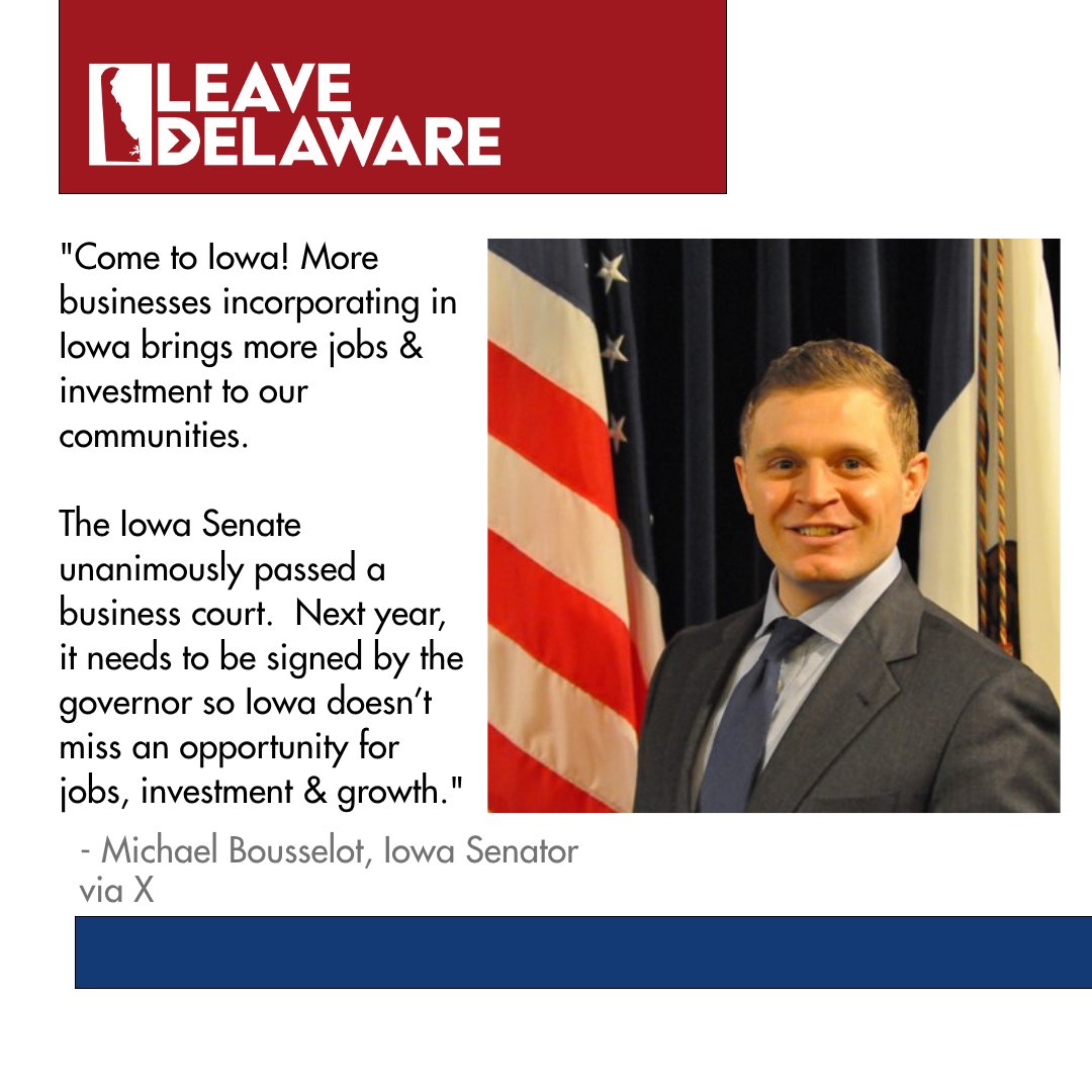 LeaveDelaware's tweet image. 🚨Iowa Welcomes Businesses With Open Arms
Iowa Business Court Incoming👀