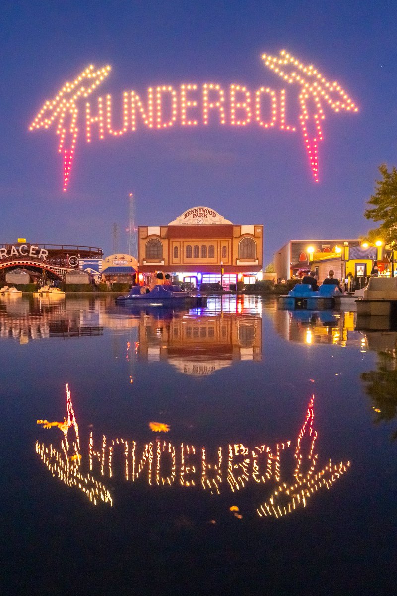 DaveDiCello's tweet image. The drone show at Kennywood last night was pretty incredible. It was the first drone show I've seen in #Pittsburgh (watched one in Disney last year) and I had the perfect spot across the lagoon. Captured so many images, but these are definitely my favorites.