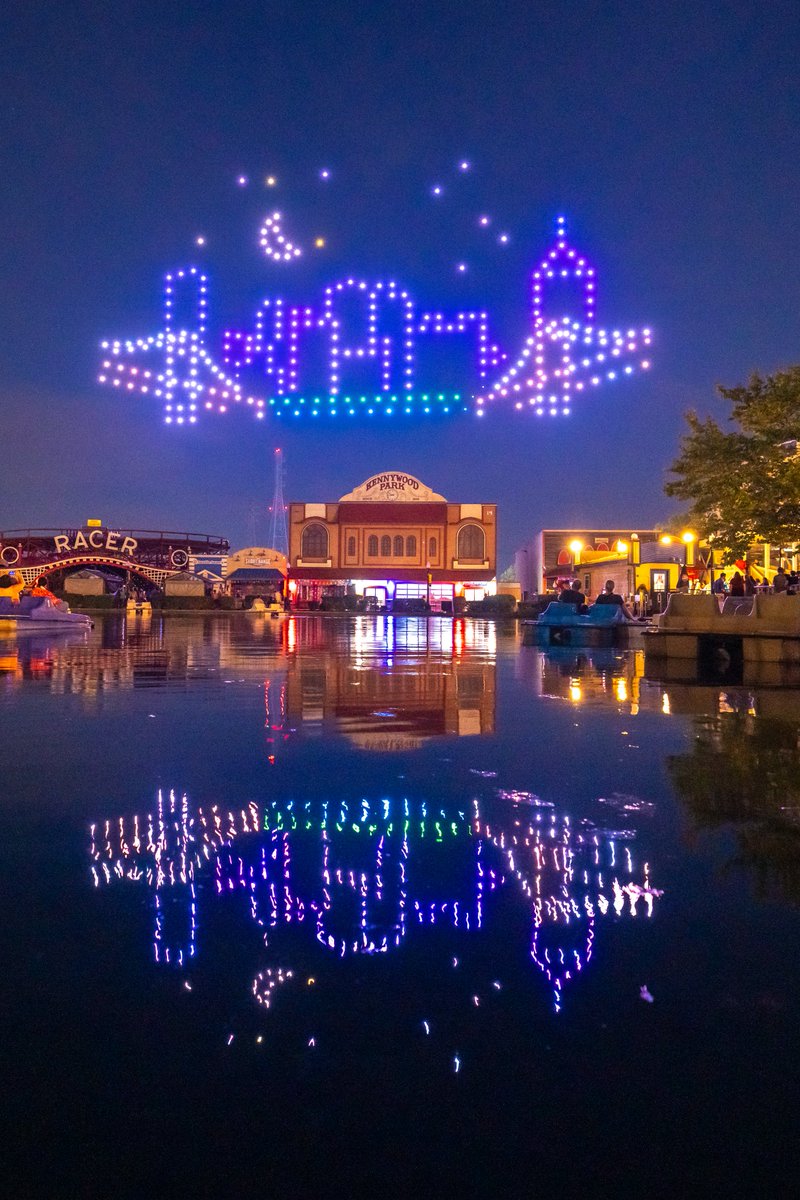 DaveDiCello's tweet image. The drone show at Kennywood last night was pretty incredible. It was the first drone show I've seen in #Pittsburgh (watched one in Disney last year) and I had the perfect spot across the lagoon. Captured so many images, but these are definitely my favorites.