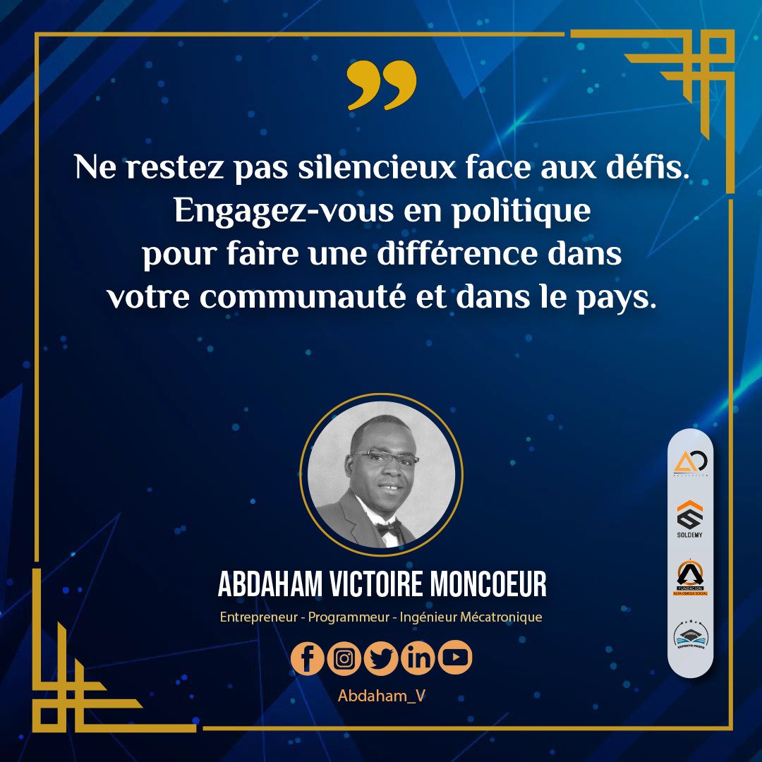 Abdaham_V's tweet image. Chers compatriotes, l&apos;heure est venue de prendre notre destin en main! Pendant trop longtemps, nous avons été plongés dans l&apos;instabilité politique et la souffrance.  Mais aujourd&apos;hui, nous avons l&apos;opportunité de changer le cours de l&apos;histoire.

🇭🇹