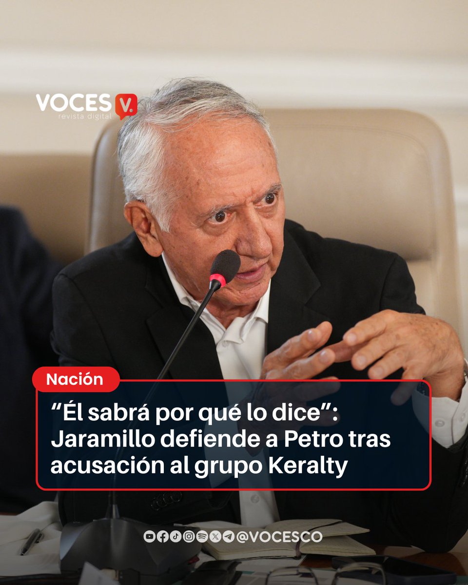 vocesco's tweet image. #Voces | “El presidente sabe más que uno”, dijo el ministro de Salud tras la acusación de Petro al dueño de Keralty. Jaramillo insiste en levantar el velo corporativo de Sanitas.