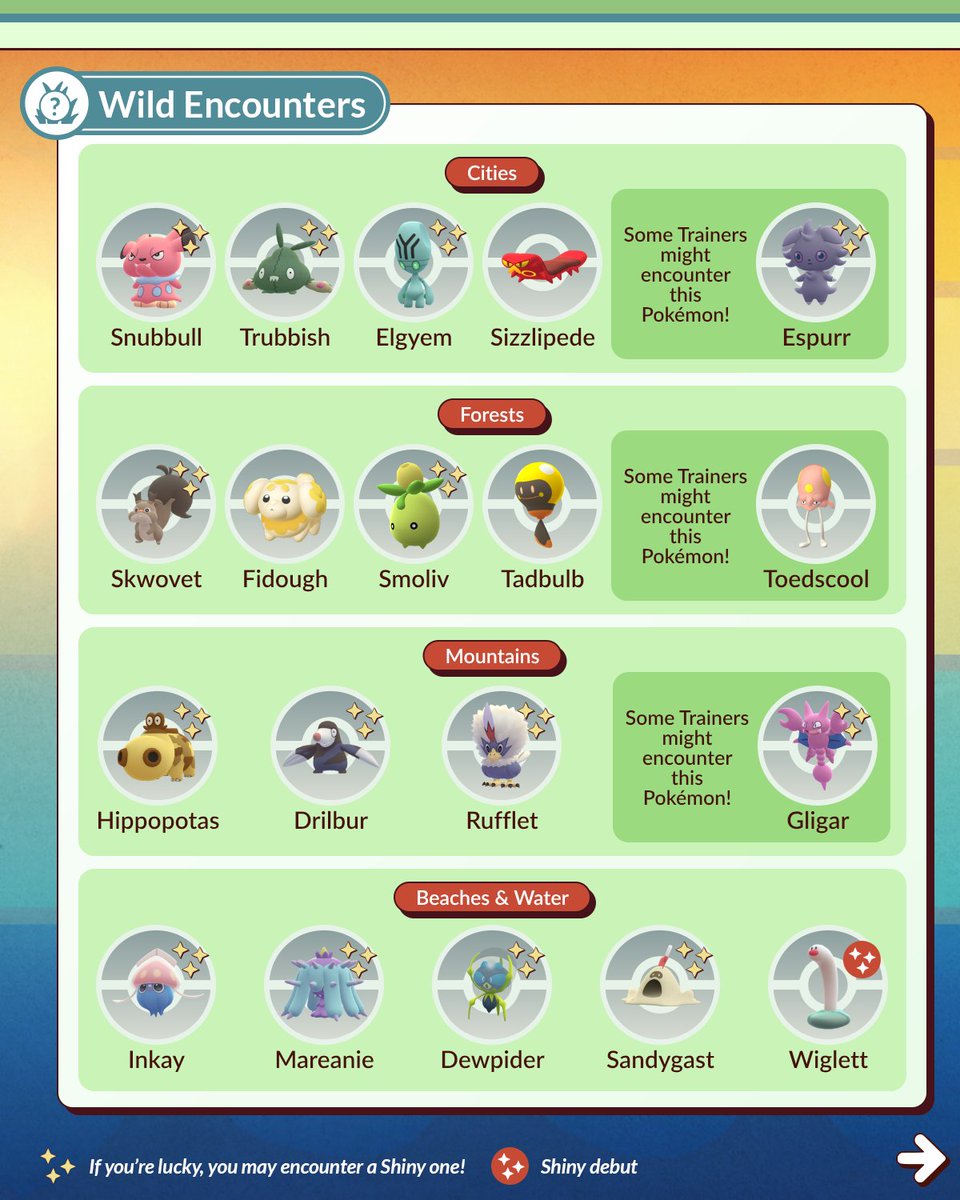 PokemonGoApp's tweet photo. Adventure Week returns with Toedscool and its Evolution, Toedscruel, making their #PokemonGO debuts! Enjoy event bonuses including 2× XP for catching Pokémon and 2× Incense duration!

July 29 at 10:00 a.m. to August 3 at 8:00 p.m. local time
https://t.co/6t0yVdpPz2 https://t.co/Sl13F8tuiN