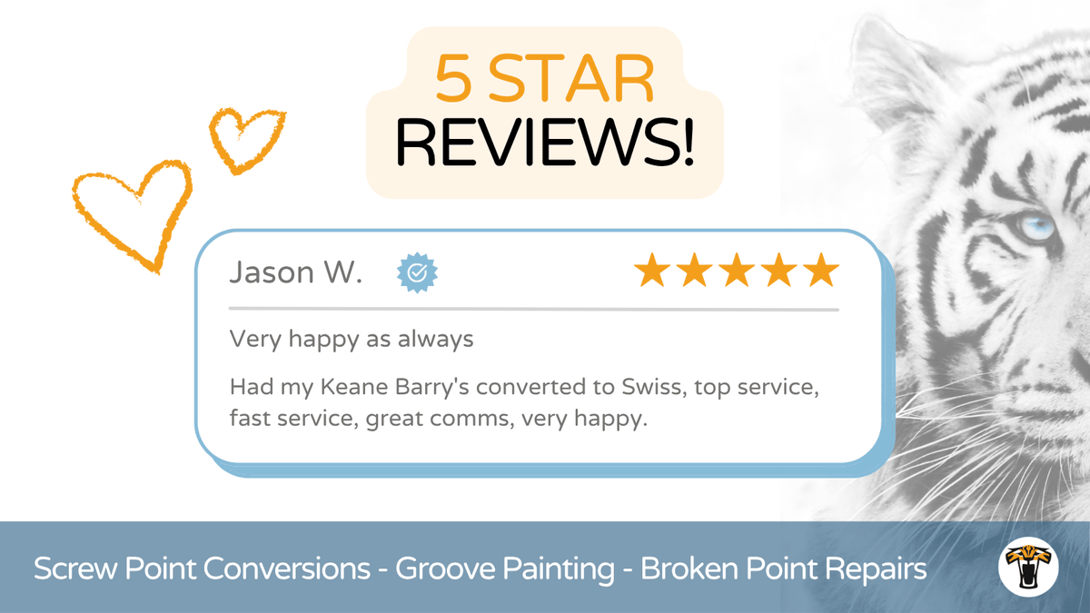 Proudness incoming 🎯

So much love from our customers, literally 5 star reviews ringing in our ears on everything we do!

⭐⭐⭐⭐⭐

bit.ly/4ibtVk3

#TigerDarts #TigerTeam #DartsReborn #ElevateYourGame #ScrewPointConversion #GroovePainting #BrokenDart #lovethedarts