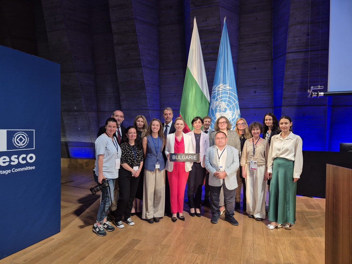 RadkaBalabanova's tweet image. So proud and grateful to our fantastic team who worked tirelessly for the success of the 47th session of #UNESCO World Heritage Committee under the chairmanship of prof. Nikolay Nenov !
We did it!
@BGNatCom_UNESCO 
@BGPermDelUNESCO