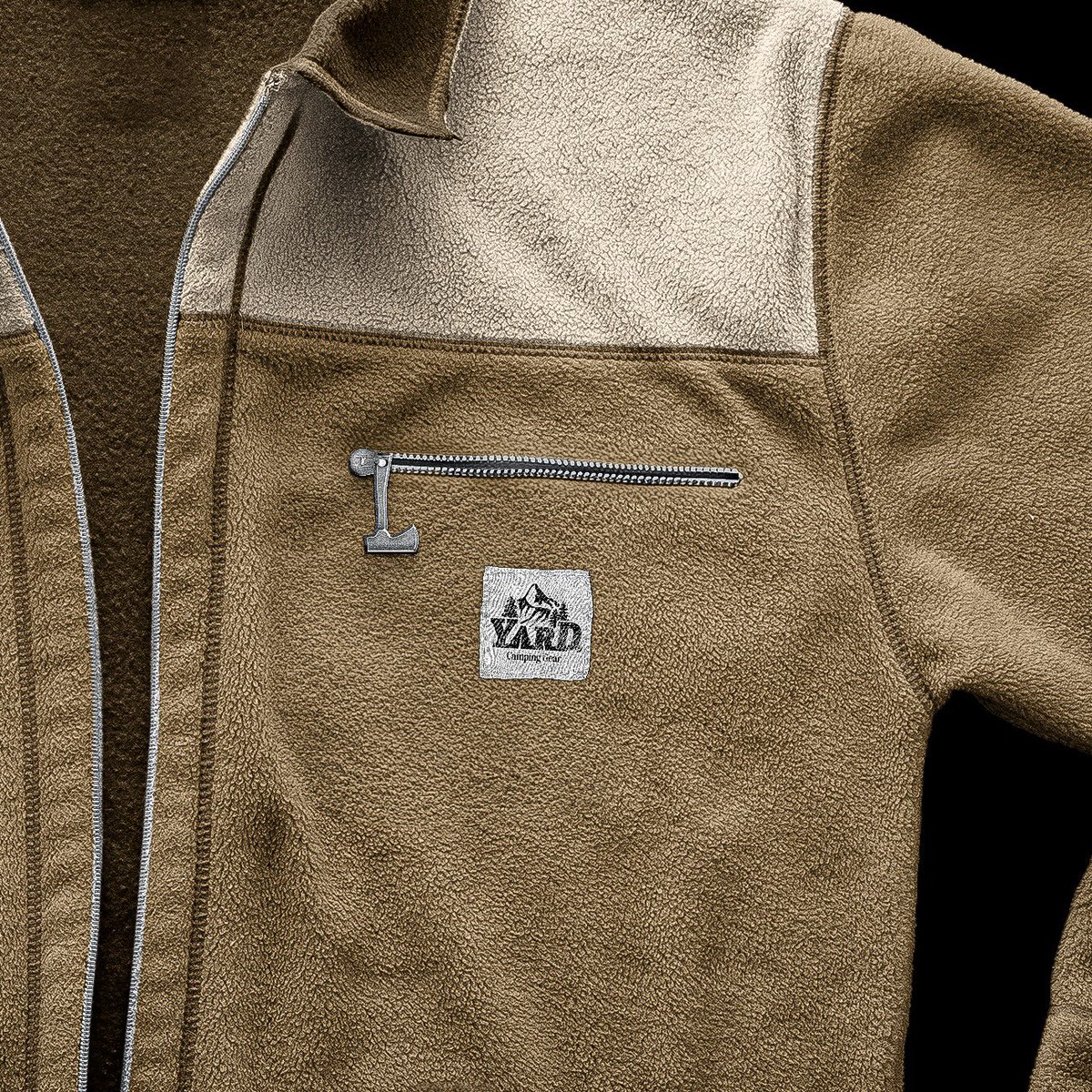 DesignsByOmar's tweet photo. Yard Camping Gear: Fleece Jacket 

Practice apparel design for @TheYard podcast. Inspired by their themed apparel drops https://t.co/3y6XkNkajI