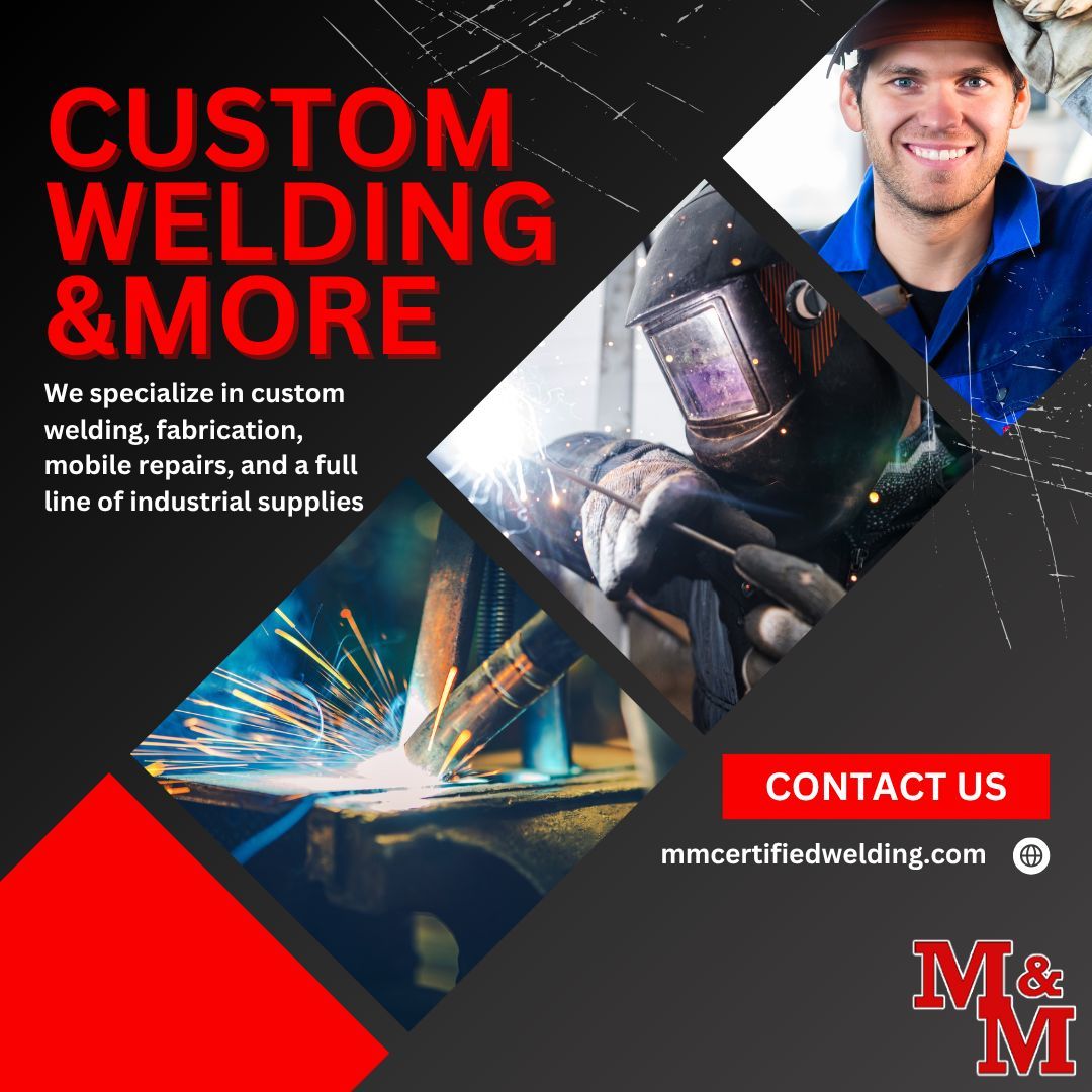 MMCertifiedWeld's tweet image. At M&amp;amp;M Certified Welding Co., we specialize in custom welding, fabrication, mobile repairs, and a full line of industrial supplies—all from our 20,000 sq. ft. facility in Macedonia, OH.
amst.site/rhIWS9DB 
.
.
.
#WeldingOhio #CustomFabrication #MMCertifiedWelding