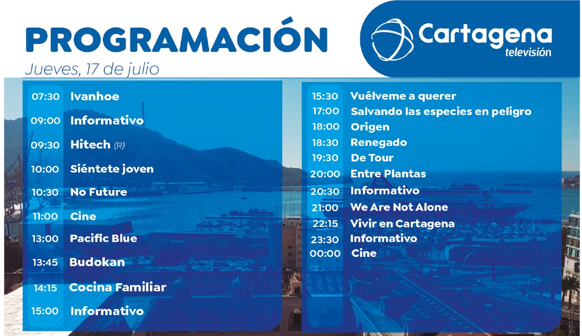 ⏰ PROGRAMACIÓN JUEVES 17 DE JULIO
