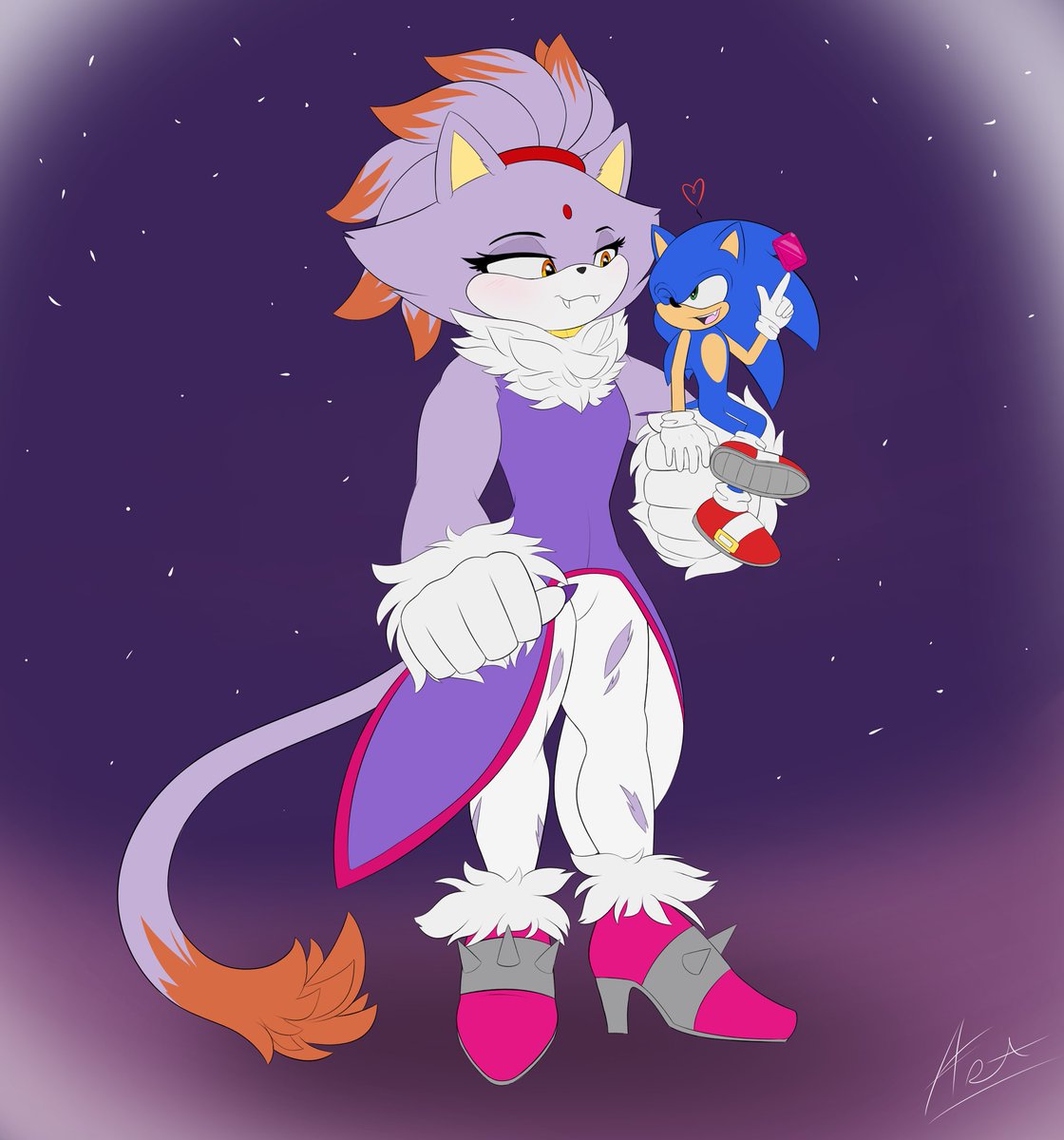 Astrum571's tweet photo. Werecat Blaze is very large.

#SonicTheHedgehog #BlazeTheCat #sonaze https://t.co/YxbAwTHKUW