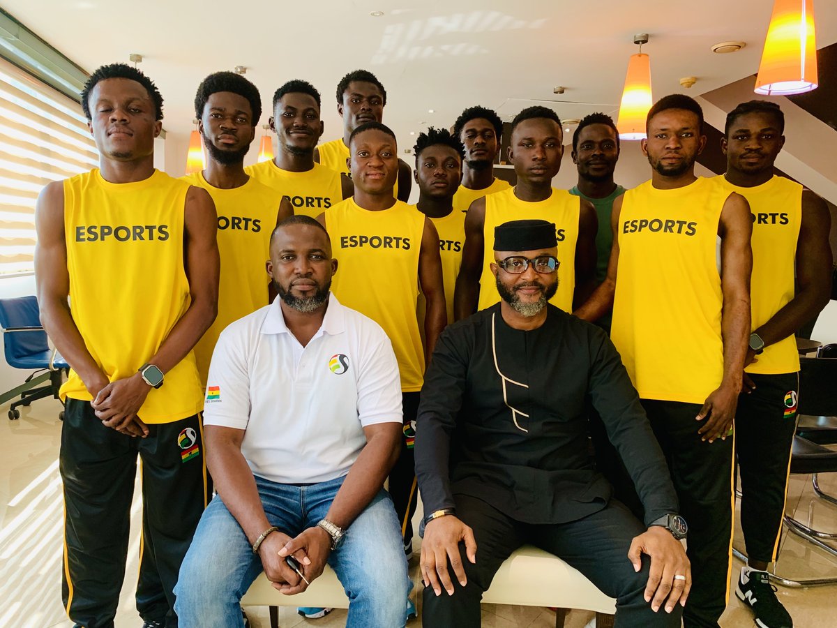 Ghana Esports Federation (@ghanaesports) on Twitter photo Official presentation of National Esports and Phygital Athletes to the Director General of National Sports Authority <a href="/Gh_NSA/">National Sports Authority, Ghana</a> Yaw Ampofo Ankrah ahead of Phygital Contenders kick off in Abu Dhabi UAE 🇦🇪 #PhygitalSports #PhygitalFootball #GESF #TeamGhana 🇬🇠Official presentation of National Esports and Phygital Athletes to the Director General of National Sports Authority <a href="/Gh_NSA/">National Sports Authority, Ghana</a> Yaw Ampofo Ankrah ahead of Phygital Contenders kick off in Abu Dhabi UAE 🇦🇪 #PhygitalSports #PhygitalFootball #GESF #TeamGhana 🇬ðŸ‡