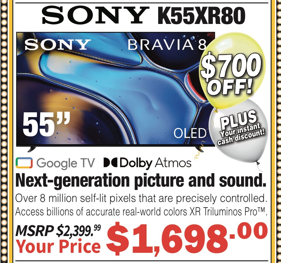 shopehr's tweet image. 🔥 Our Choice tv for the week! Don’t forget IT ALL ENDS THIS SATURDAY!!🎈See store for details… #shoplocal #birthday #finalweekend #ehr #hamont