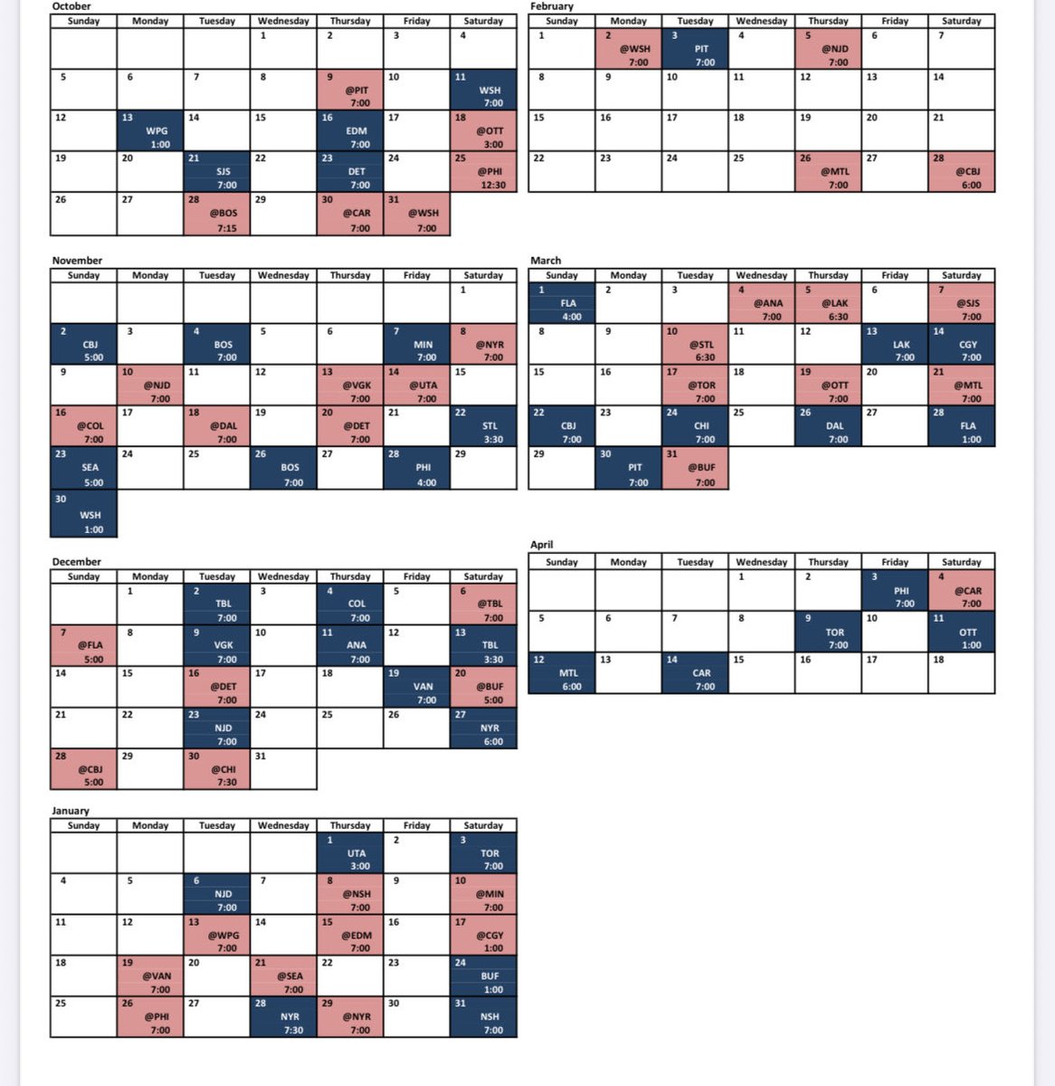 AGrossNewsday's tweet image. #Isles schedule. Opener Oct. 9 at Pittsburgh. UNS opener Oct. 11 vs. Caps.