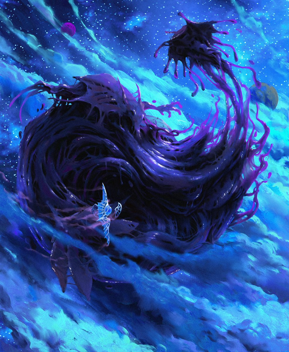 CalderMoore_'s tweet image. 3rd card from my contributions to the Edge of Eternities set!
Creeping Tar Pit