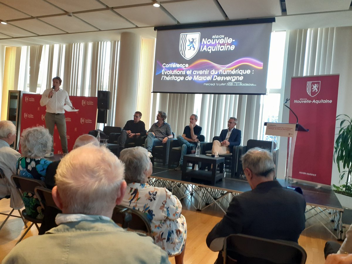 Soirée conférence sur l'évolution et avenir du numérique organisée par la région <a href="/NvelleAquitaine/">Nouvelle-Aquitaine</a> : héritage de et hommage à Marcel Desvergne