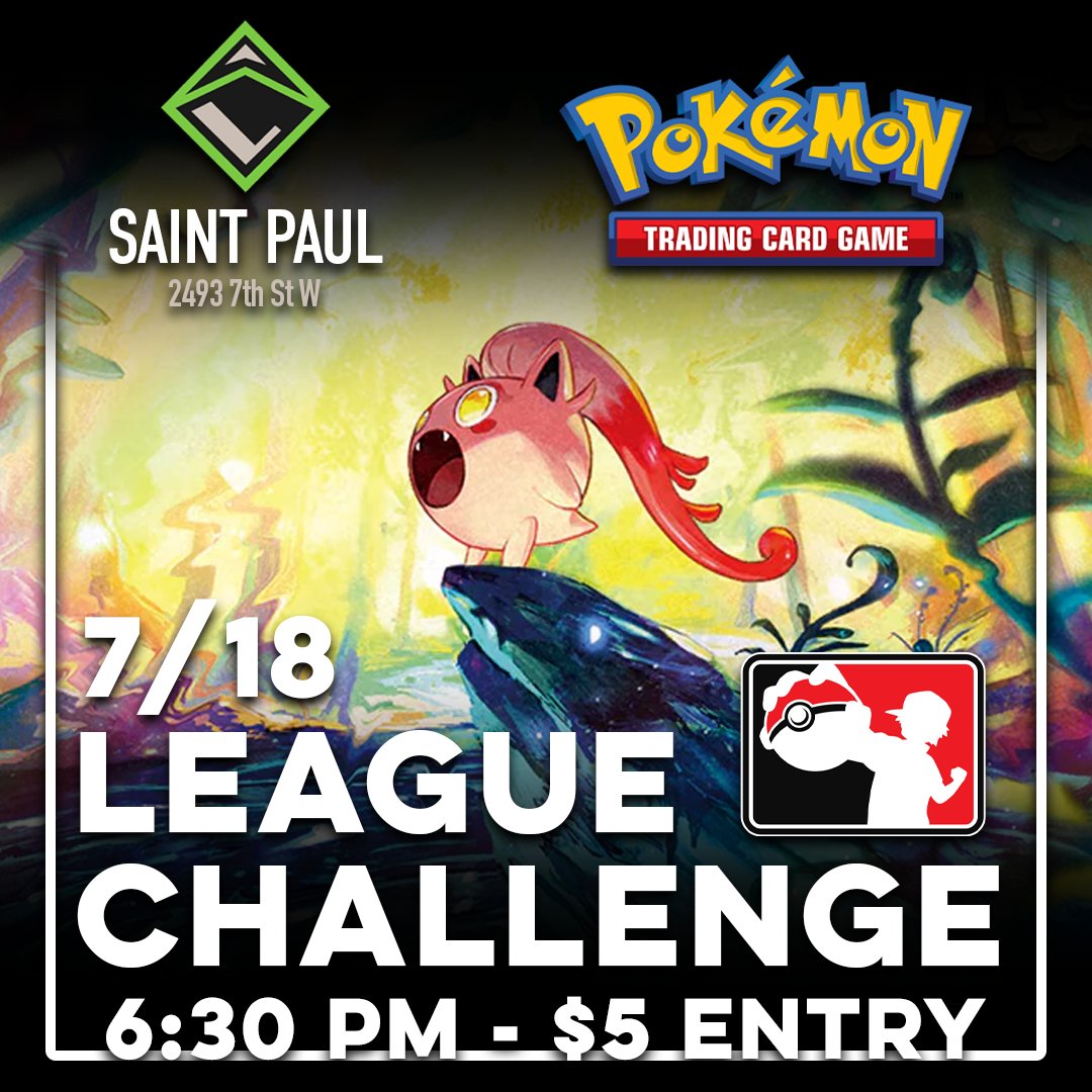 LevelUpMN's tweet image. Tomorrow is Saint Paul's monthly Pokemon League challenge!!

This is the first event of the new season and championship points will be awarded to the winners! Decklists required, $5 entry, pack of prize series 6 per round won!