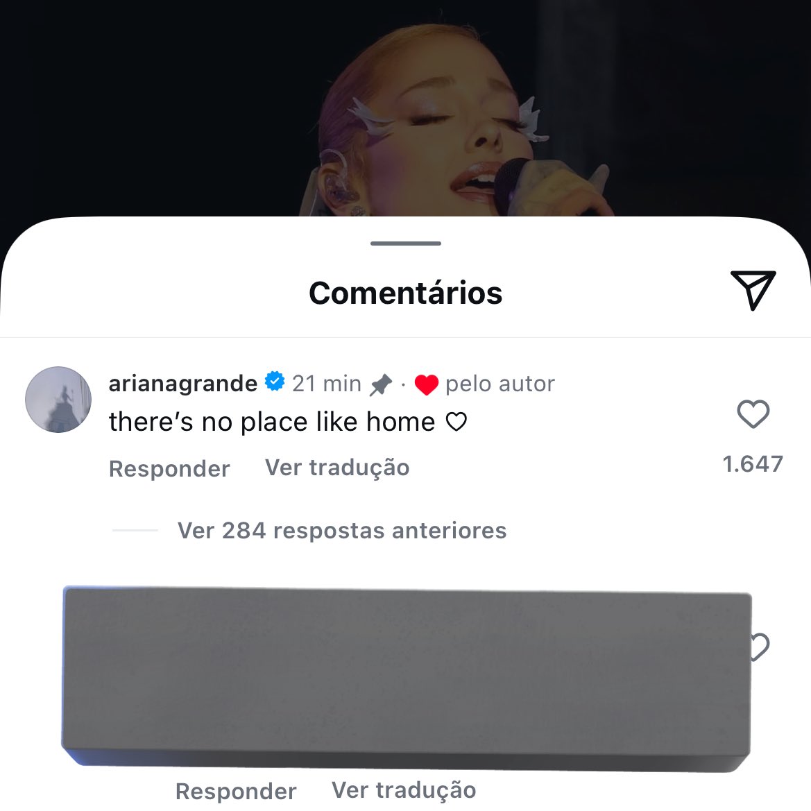 infoari's tweet image. “Não há lugar como a nossa casa”
— Ariana Grande sobre voltar aos palcos em 2026.