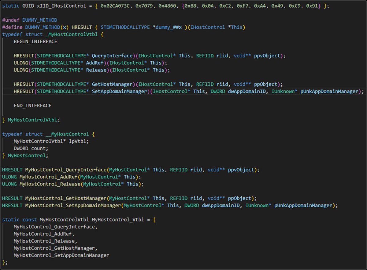 SEKTOR7net's tweet image. Bypassing AMSI with your own custom COM interfaces inside CLR process - an excellent piece by Joshua Magri (@passthehashbrwn).
The custom implementation allows to allocate and load assemblies from memory and invoke Load_2() method instead of typical call to Load_3(). This…