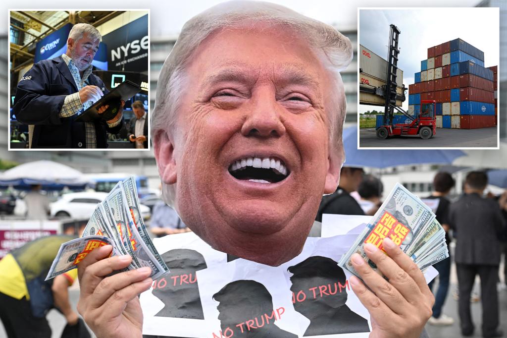 nypost's tweet image. Trump tariffs rake in $64B since ‘Liberation Day’ rollout— but record windfall remains below projections trib.al/rLPSaeo