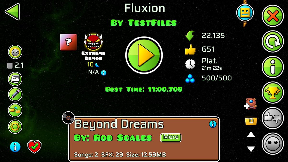 IvanCrafter026's tweet image. FLUXION 100% FIRST VICTOR!!! 12 horas y media me ha costao este nivel madre mia...
En teoría soy segundo pero el "first victor" thearmyants se lo pasó en una copia desactualizada con un bug que lo hacía más fácil, pero yo me lo pasé en la version updated
Muy chulo pero MUY MIE-