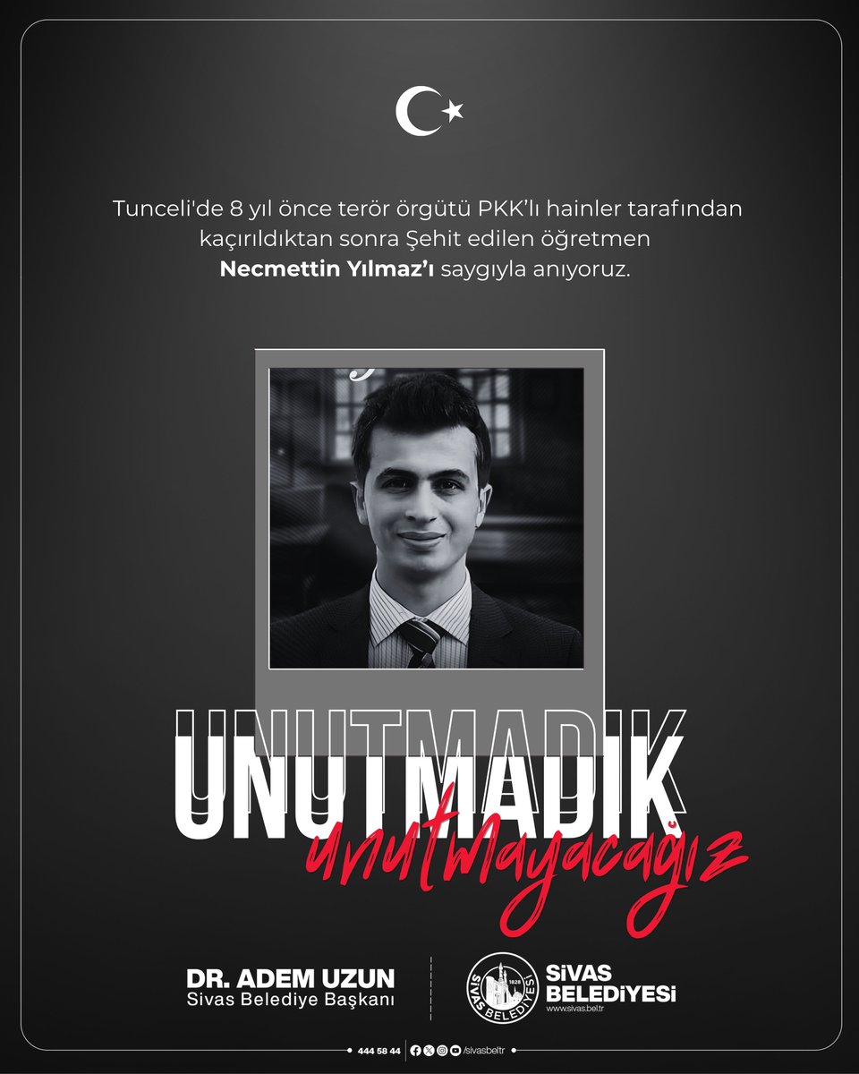 23 yaşında, 8 aylık bir öğretmendi...

Meslek aşkıyla çıktığı yolda hain bir saldırı sonucu şehit düşen kıymetli öğretmenimiz Necmettin Yılmaz’ı vefatının yıl dönümünde rahmetle anıyoruz.