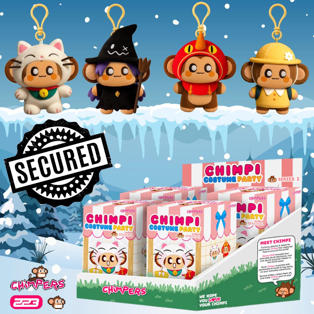 chimpers &amp; <a href="/223W0RLD/">223</a> full-set plush keychain blind boxes secured

always support <a href="/ChimpersHQ/">Chimpers</a> they stay pushing web3 forward 

appreciate them bc not many founders even come close 👇 
• <a href="/TimpersHD/">Timpers</a> 
• <a href="/NFT1nsight/">insight.chimp</a> 
• <a href="/PunkHot10/">Ser Joey</a> 

!CHIMP