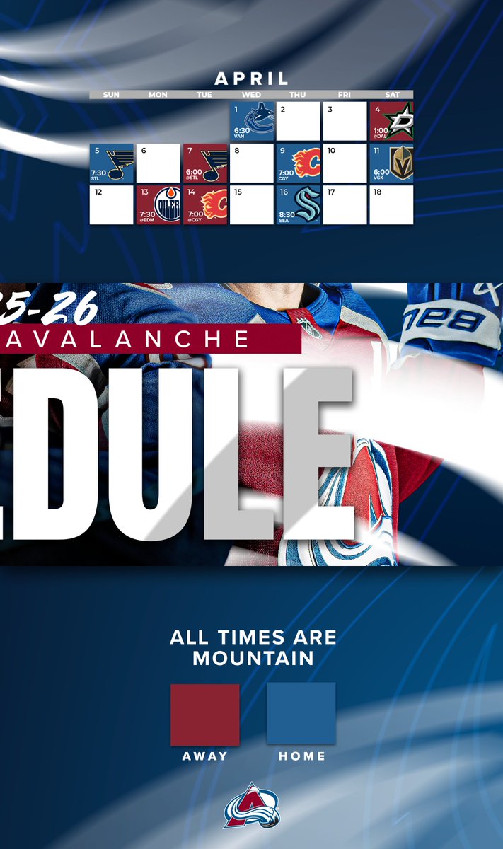 Avalanche's tweet image. We're so excited and we just can't hide it.
📲: avs.social/Schedule2526