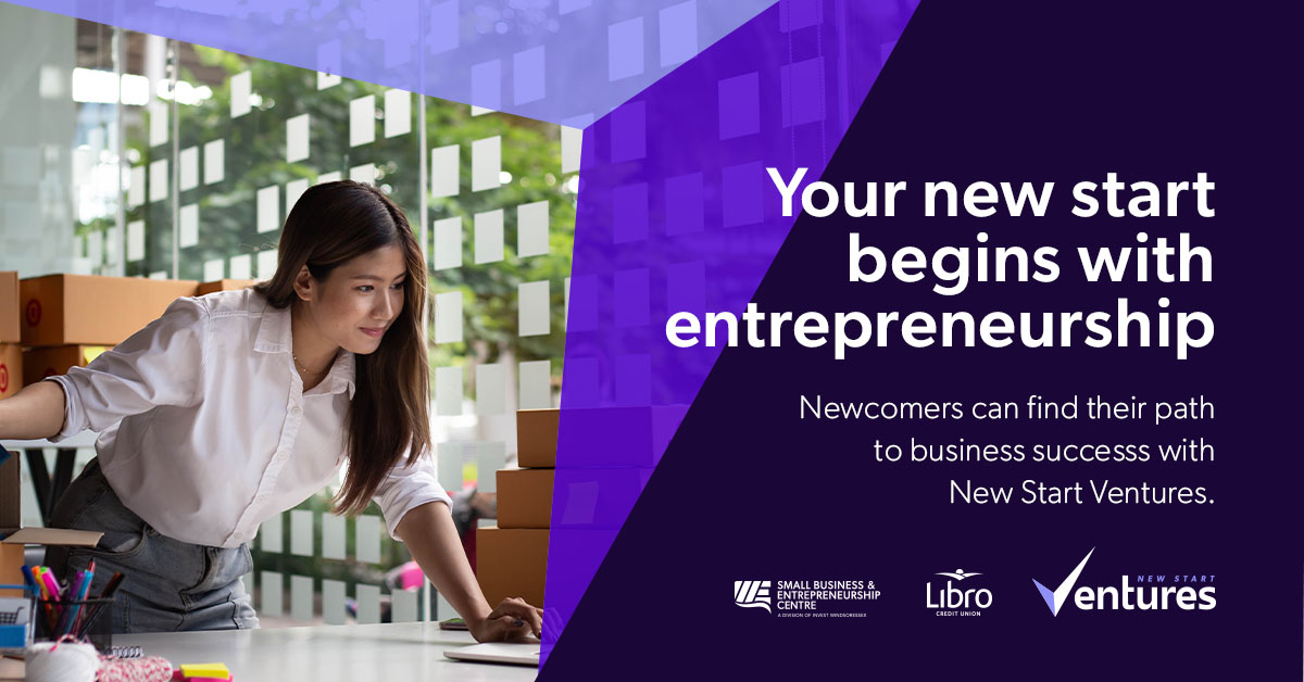 🌟 New to Canada and dreaming of starting your own business?

<a href="/WEsmallbusiness/">Small Business & Entrepreneurship Centre</a>' New Start Ventures program—powered by <a href="/LibroCU/">Libro Credit Union</a>—is here to support newcomer entrepreneurs in Windsor-Essex with expert guidance, networking, and resources.

👉 Apply now: hubs.ly/Q03x2JW_0
