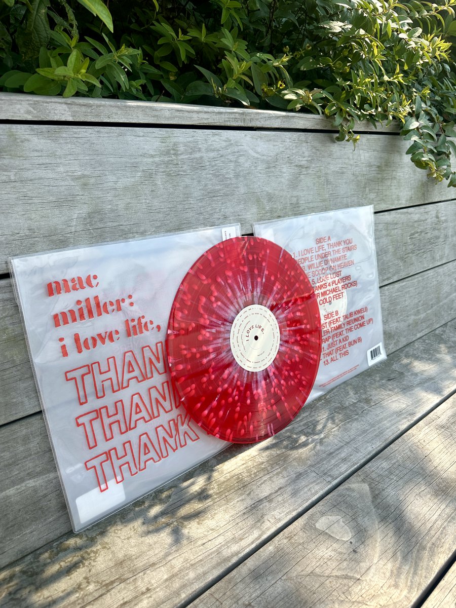 SpaceHeater Music (@spaceheater__) on Twitter photo Have you ordered your copy of Mac Millerβs βI Love Life, Thank Youβ on vinyl yet? Choose between the βThank Youβ edition on a clear glass disc or the <a href="/fatbeats/">Fat Beats</a> exclusive red with white splatter disc (limited to 5,000 worldwide!!). Grab now before theyβre gone for good! β€οΈ #vinyl Have you ordered your copy of Mac Millerβs βI Love Life, Thank Youβ on vinyl yet? Choose between the βThank Youβ edition on a clear glass disc or the <a href="/fatbeats/">Fat Beats</a> exclusive red with white splatter disc (limited to 5,000 worldwide!!). Grab now before theyβre gone for good! β€οΈ #vinyl