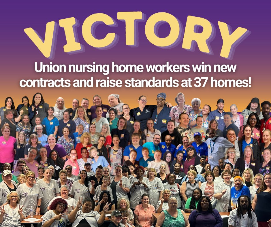 seiuhcpa's tweet image. BREAKING: 2.5k union workers won strong contracts at PA nursing homes! With Medicaid cuts looming, caregivers are setting the standard for better care & jobs.
New contracts include:
✅Raises
✅Training & Education
✅Secure Retirement
This is frontline power. #UnionStrong