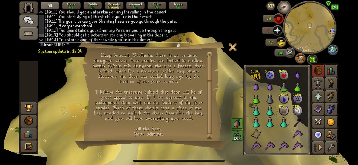 ThisisCrayverse's tweet photo. Finished DT1 with twenty minutes to spare before the update! π₯³π€©βΊοΈππͺππΌππ€πΌπββοΈπ #osrs #desert #treasure #one #2007scape #hooyah #ironmanbtw #lfg #bossup #dt1 #motivation #wednedaywisdom #azzanadra #zaros #ancient #spellbook #bursting #barraging #like #follow #comment https://t.co/DhZcs3iVfc