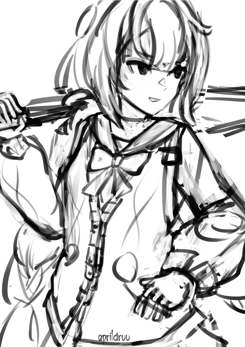 aprildruu's tweet image. new Yuzuha sketch #rkgk #zenles