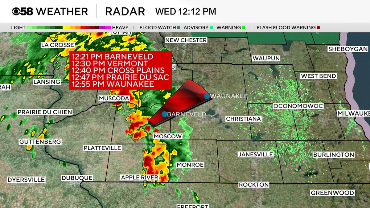 This cell that I'm tracking out is now under a Tornado Warning... the trajectory would possibly clip Fond du Lac county in the next couple hours, but also getting word the National Weather Service is about to put out a Tornado watch across southern WI stay tuned!