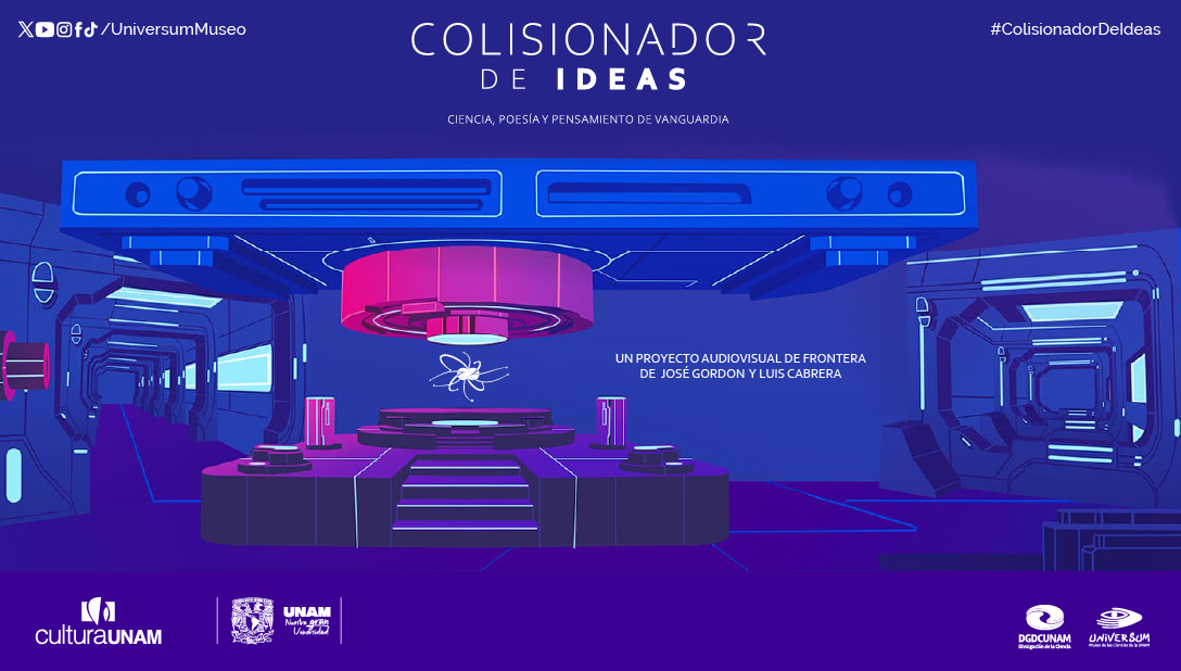 Universum Museo (@universummuseo) on Twitter photo No te pierdas este "Colisionador de ideas". 🤯
Una instalación inmersiva que reúne arte, 🎨 ciencia 🧪 y tecnología 🔬 en un mismo espacio. 🤩
#ColisionadorDeIdeas <a href="/CulturaUNAM/">CulturaUNAM</a> <a href="/DGDCUNAM/">Divulgación de la Ciencia, UNAM</a> No te pierdas este "Colisionador de ideas". 🤯
Una instalación inmersiva que reúne arte, 🎨 ciencia 🧪 y tecnología 🔬 en un mismo espacio. 🤩
#ColisionadorDeIdeas <a href="/CulturaUNAM/">CulturaUNAM</a> <a href="/DGDCUNAM/">Divulgación de la Ciencia, UNAM</a>
