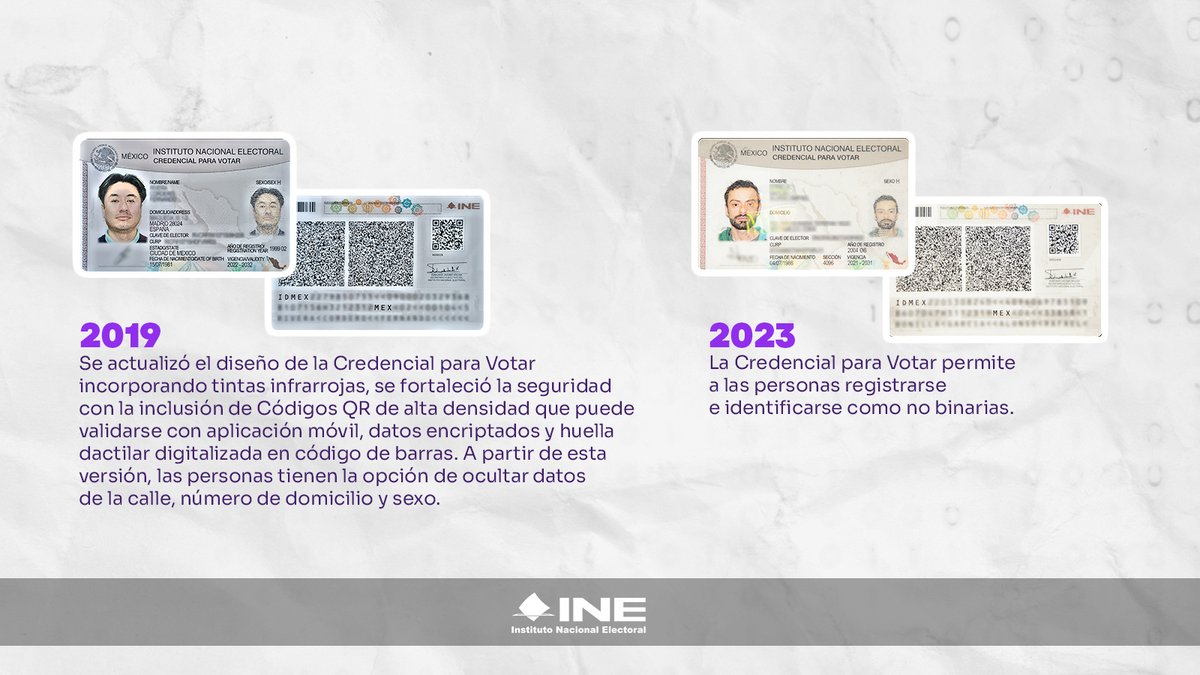 🪪 La Credencial para Votar es el medio de identificación de las y los mexicanos, que ha contribuido a dotar de certeza las elecciones en el país, por su seguridad y confiabilidad. Pero ¿conoces su origen? 🤔

¡Aquí te contamos los aspectos más importantes de la evolución de la