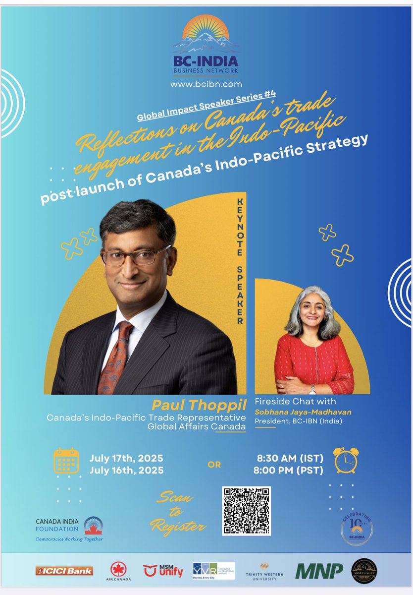 Pl join me for this informative talk by Paul Thoppil. Pl register (scan QR code).