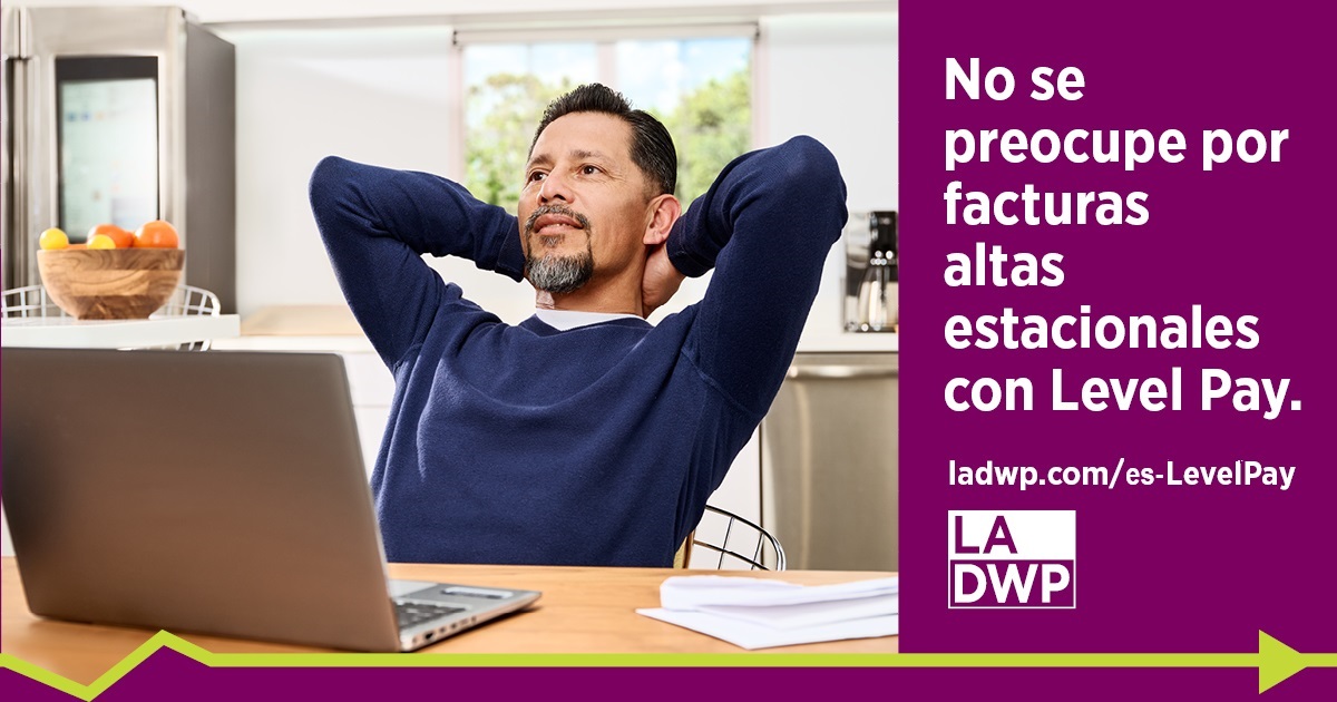 LADWP's tweet image. Controle su factura y olvide el estrés de los pagos vencidos. Con Level Pay, disfrute de pagos mensuales predecibles. Inscríbase hoy en ladwp.com/es-LevelPay