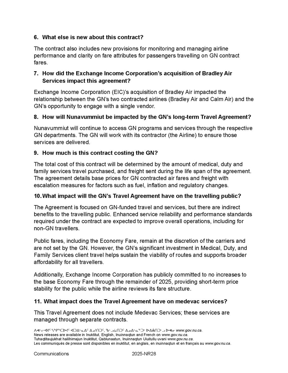 j_akeeagok's tweet image. News Release: GN enters into air travel agreement, with option to purchase equity interest
premier.gov.nu.ca/en/gn-enters-a…